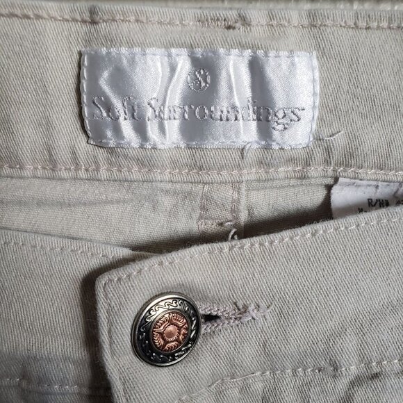 Vintage Soft Surroundings Mid-Rise Straight Leg Pants Stretch Beige Women's XL - Picture 2 of 10